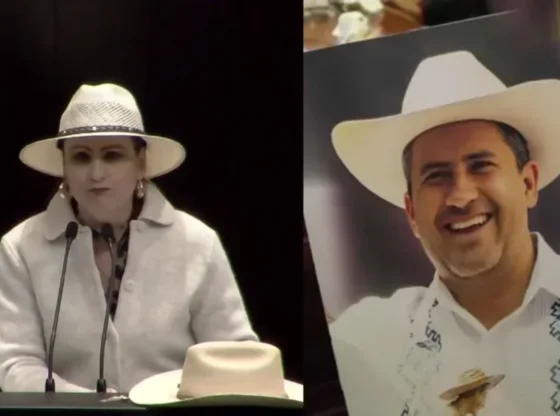 The independent representative Guadalupe Araceli Mendoza Arias, of the Sombrero Movement, remembered the murdered mayor Carlos Manzo in San Lázaro.